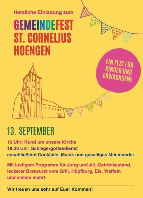 Plakat Cornelius Gemeindefest 2025 (c) Doro Schleibach