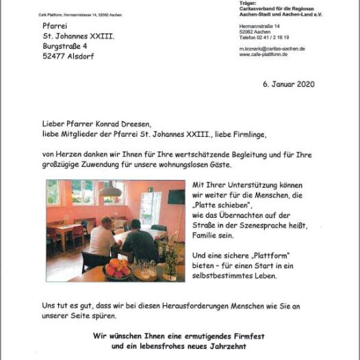 2020-03 Brief der Caritas an Konrad Dreeßen