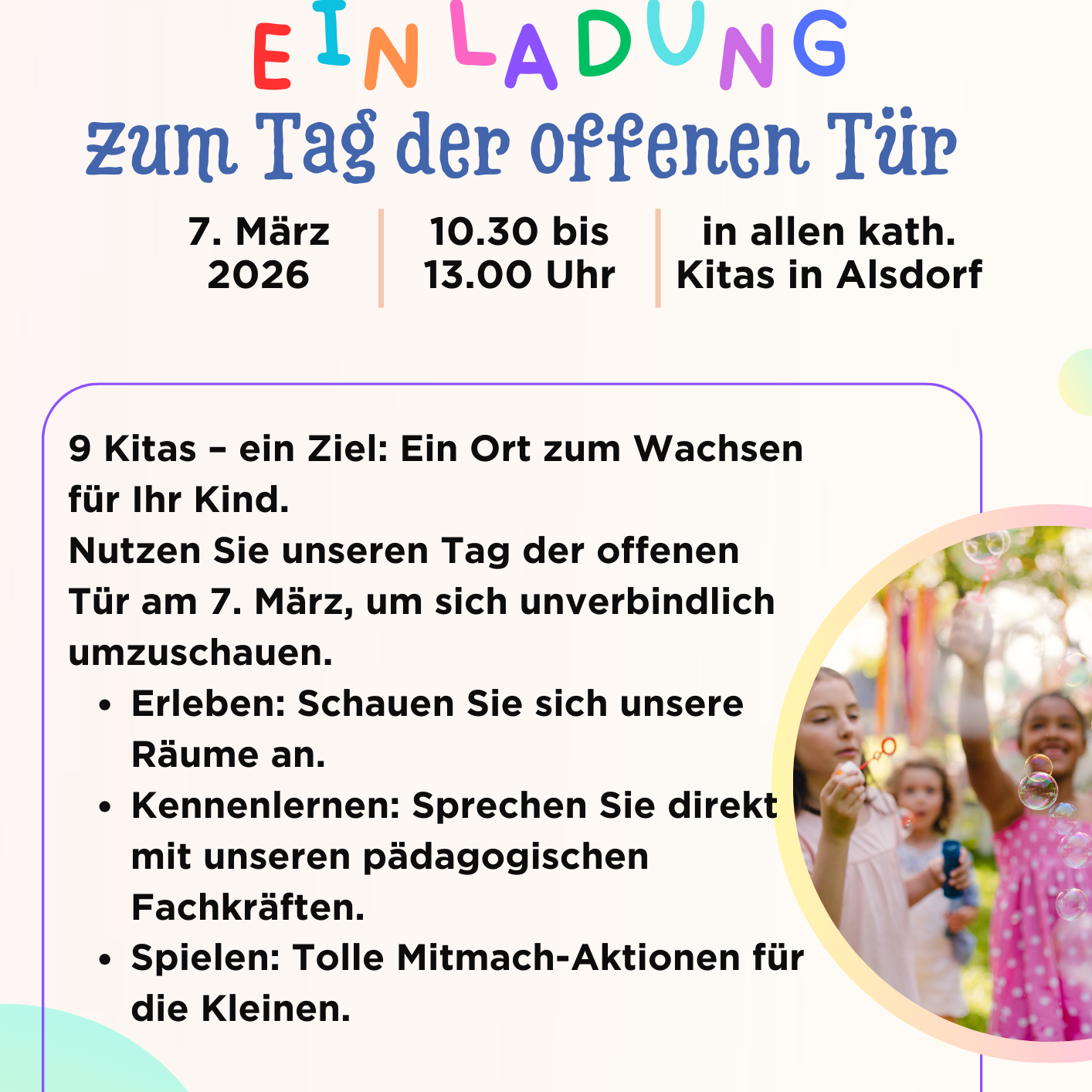 Einladung Tag der offenen Tür
