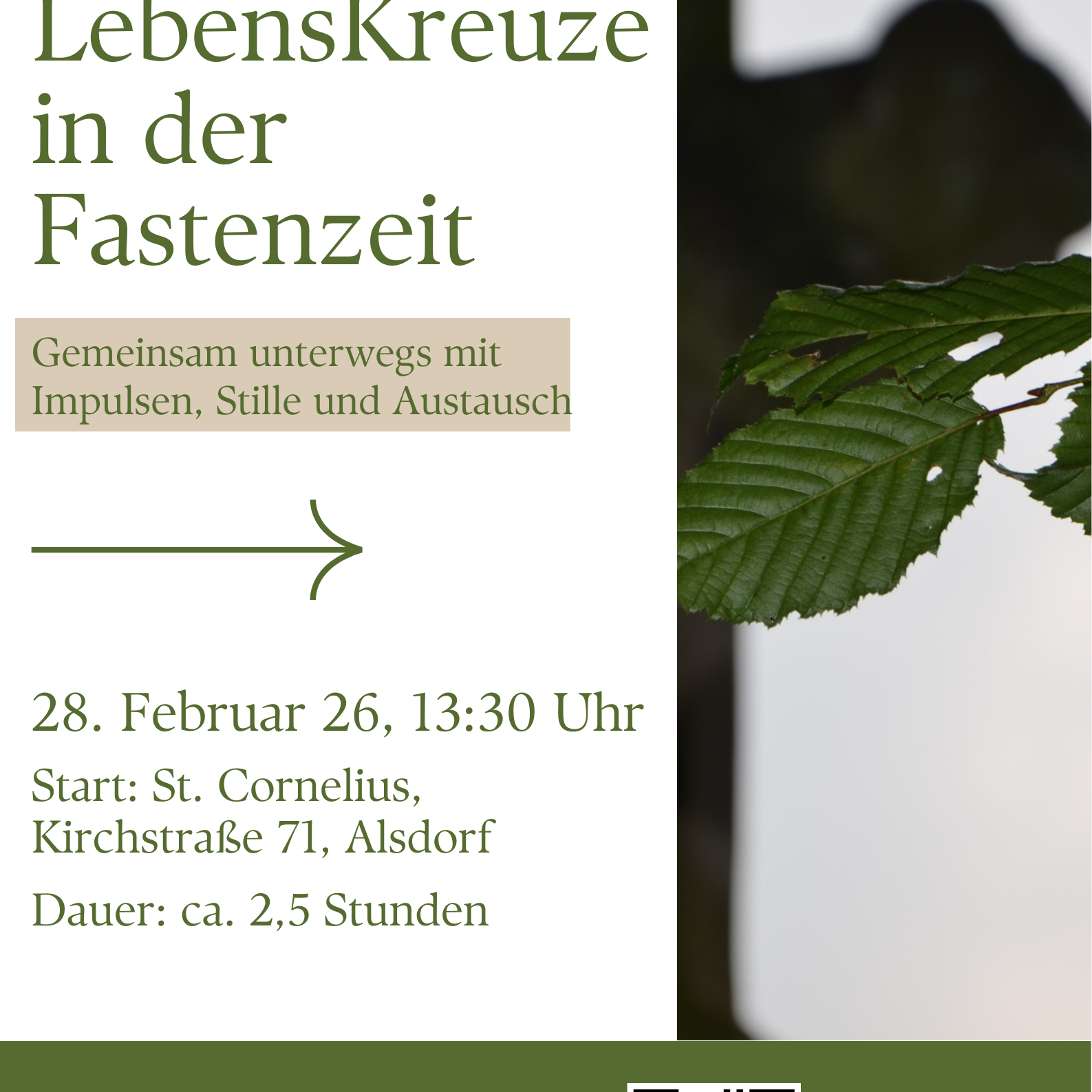 Plakat- LebensKreuze in der Fastenzeit