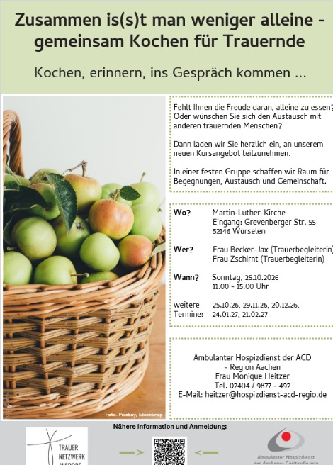 zusammen ist man weniger alleine (c) Hospizdienst ACD Regio